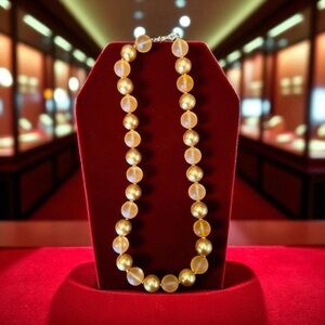 Peach and Gold Beads